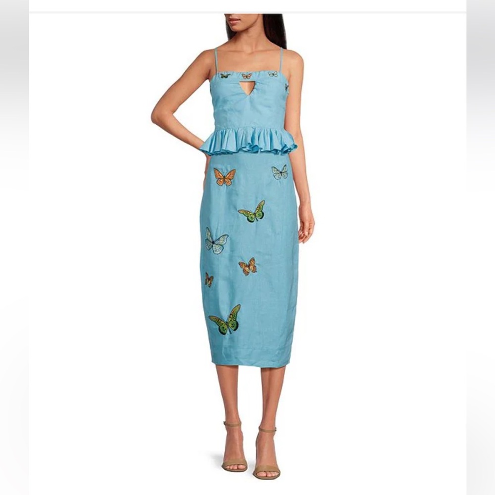 NWT Fanm Mon
Marion Embroidered Linen Midi Pencil Skirt - Picture 3 of 8